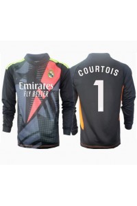 Real Madrid Thibaut Courtois #1 Keeper Fotballdrakt Borte Klær 2024-25 Lange ermer
